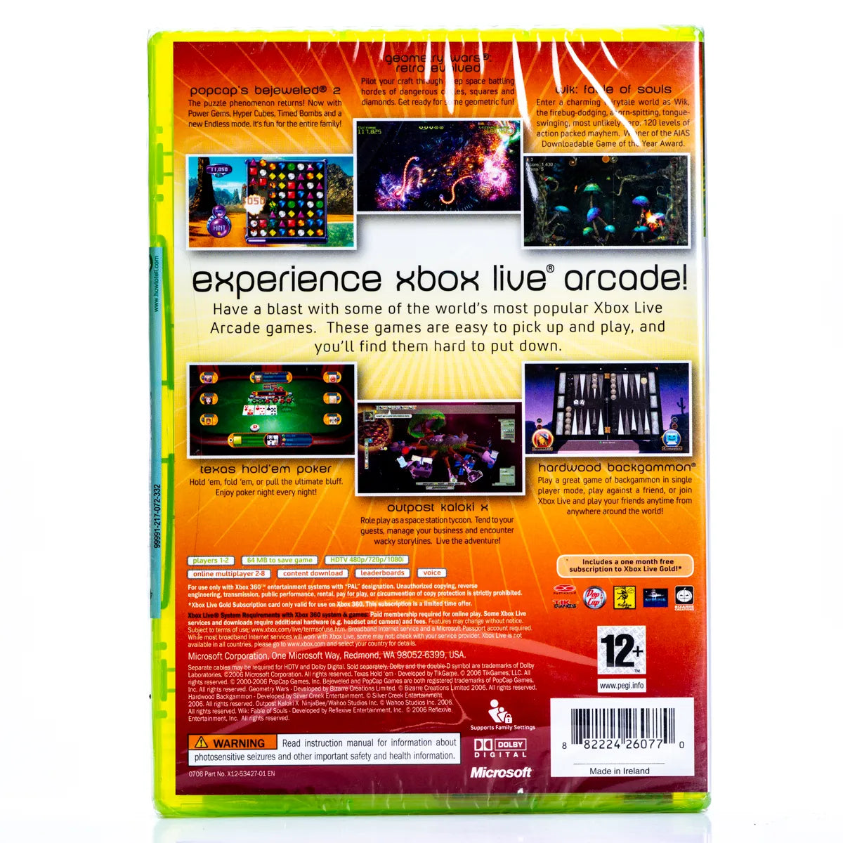 Xbox Live Arcade Unplugged Volume 1 - Xbox 360 Spill (Forseglet) - Retrospillkongen