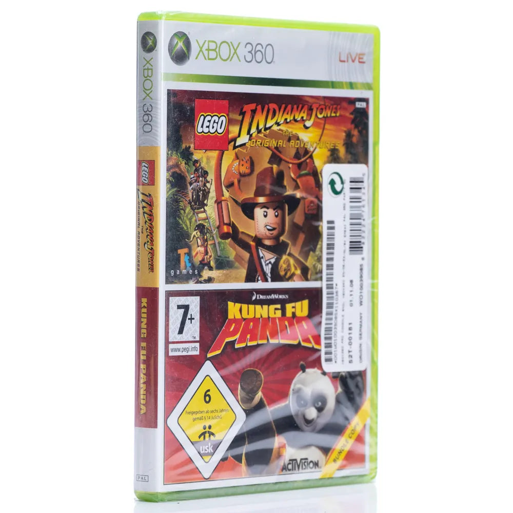 LEGO Indiana Jones: The Original Adventures + Kung Fu Panda - Xbox 360 Spill (Forseglet)