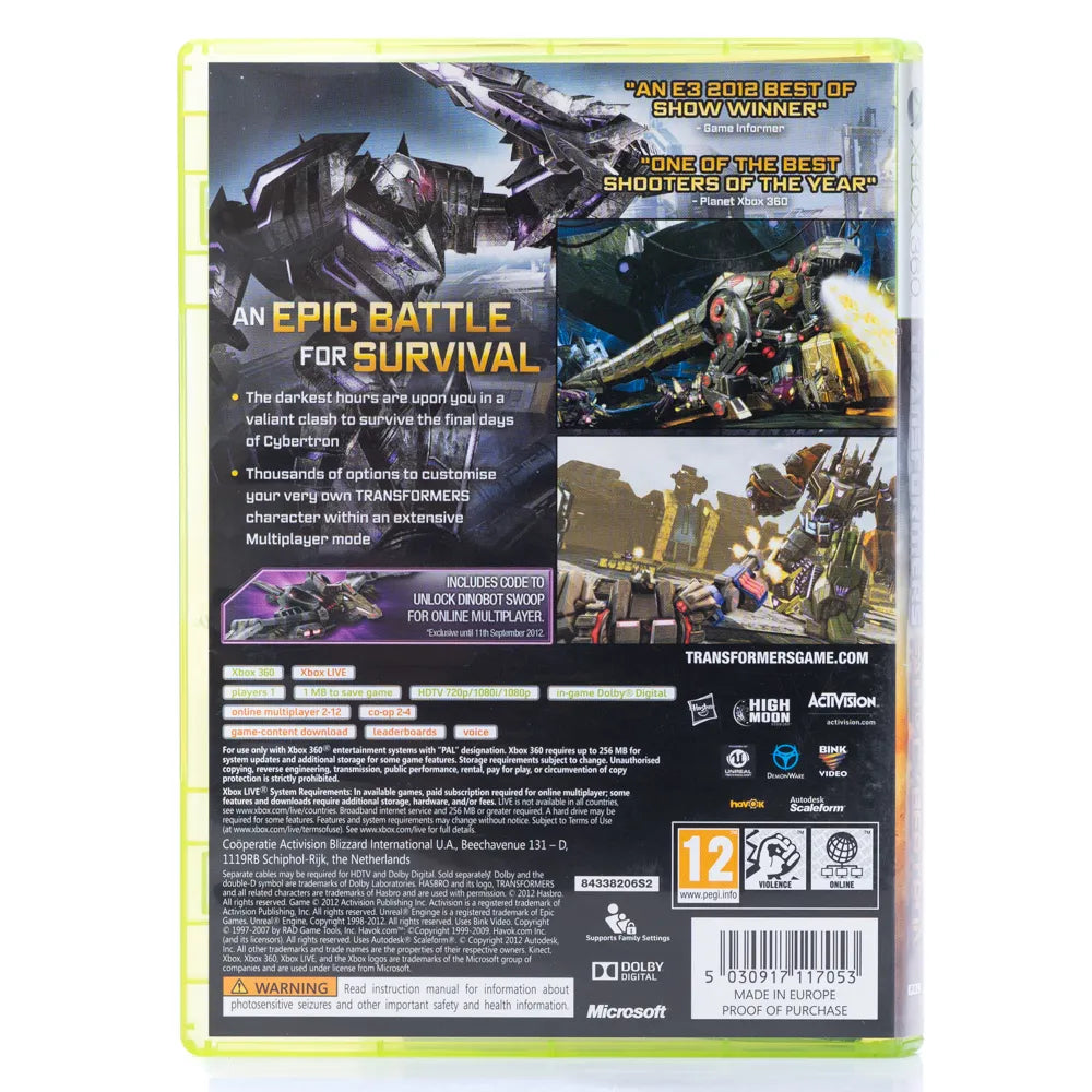 Transformers: Fall of Cybertron - Xbox 360 spill - Retrospillkongen