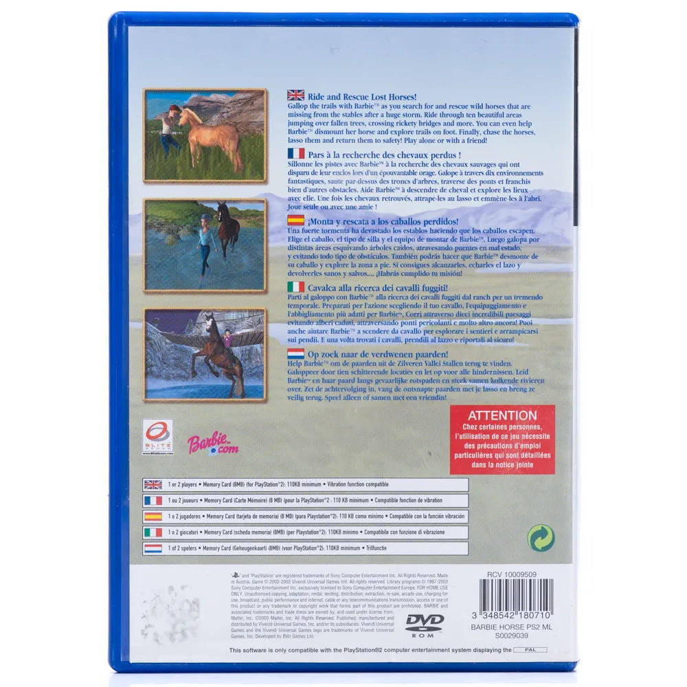 Barbie Horse Adventures: Wild Horse Rescue - PS2 spill - Retrospillkongen