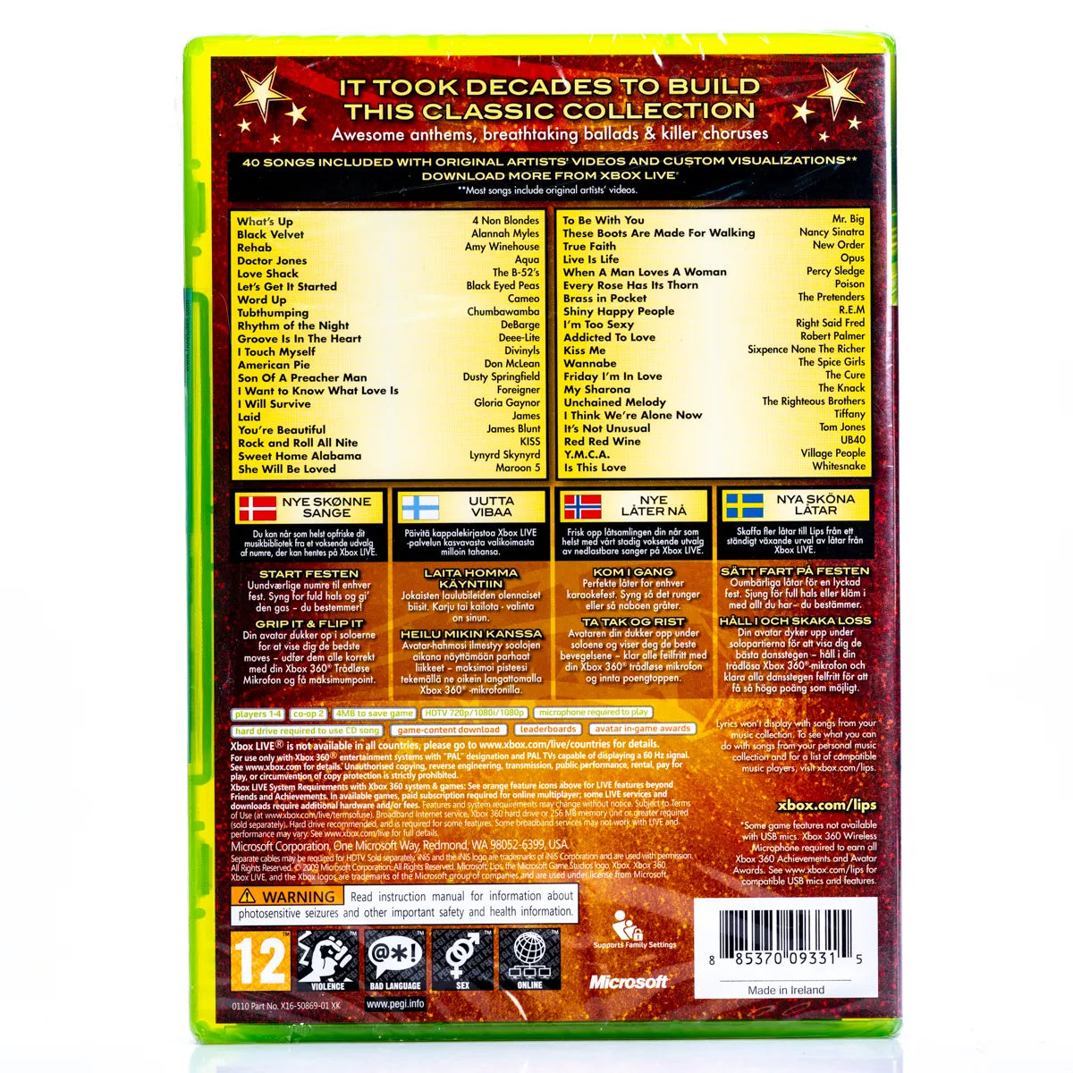 Lips: Party Classics - Xbox 360 Spill (Forseglet) - Retrospillkongen