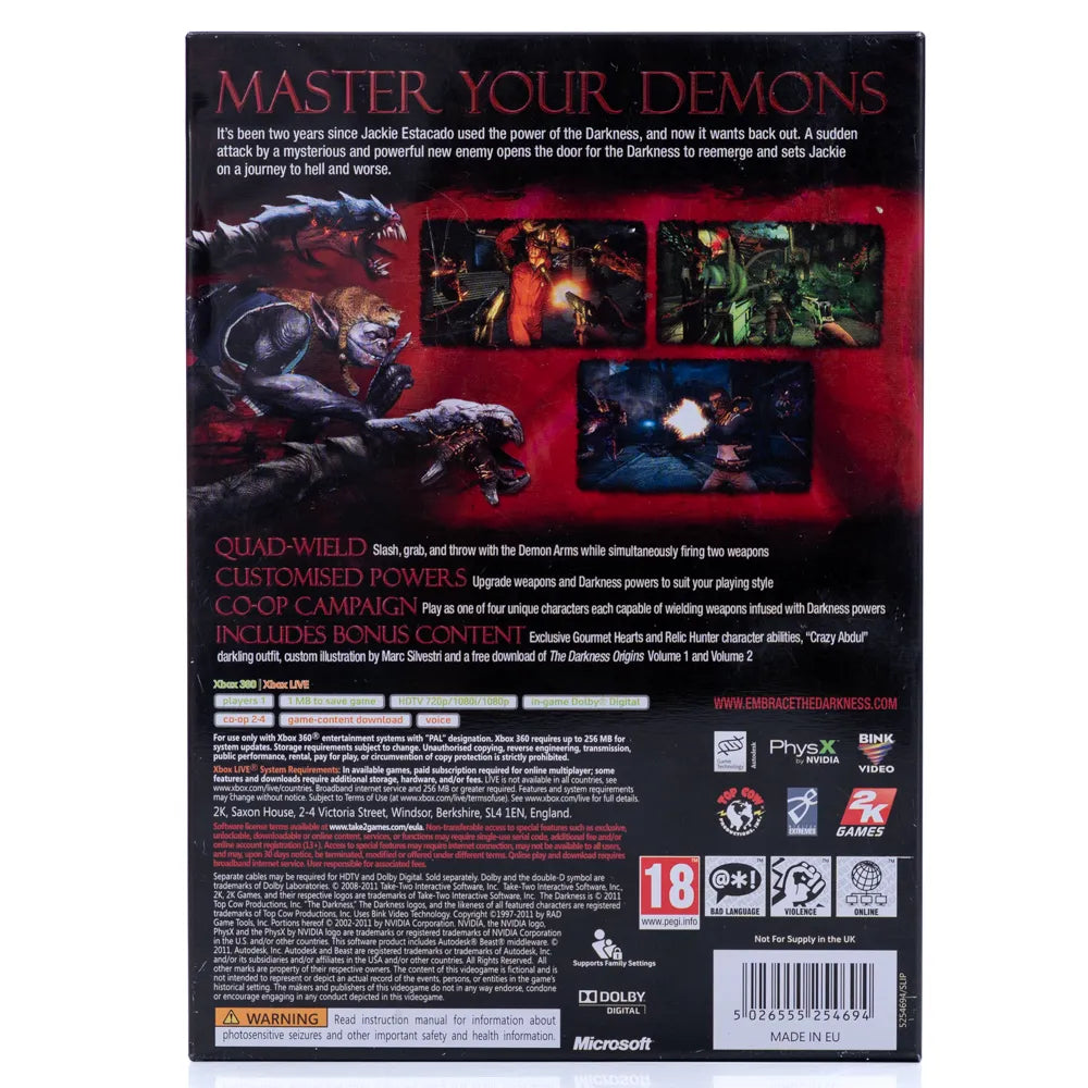 The Darkness II - Xbox 360 spill - Retrospillkongen