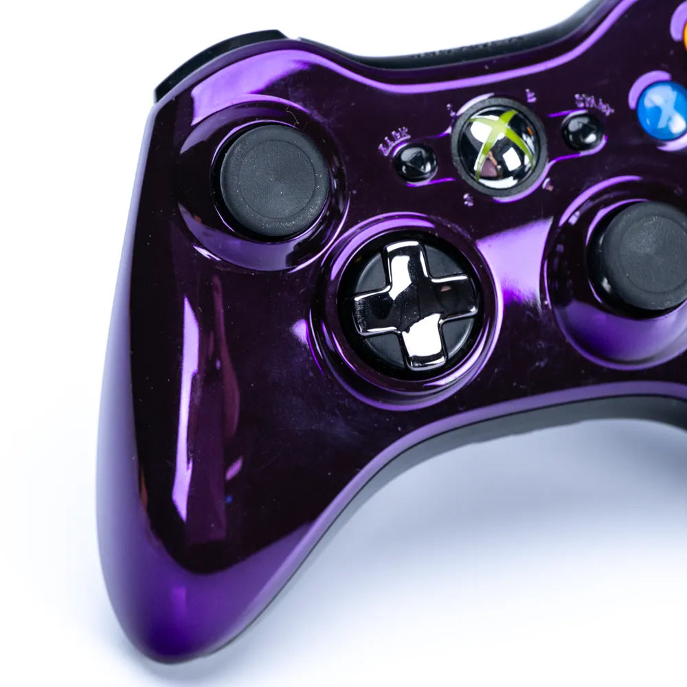 Xbox 360 Trådløs Kontroller Purple Chrome - Retrospillkongen