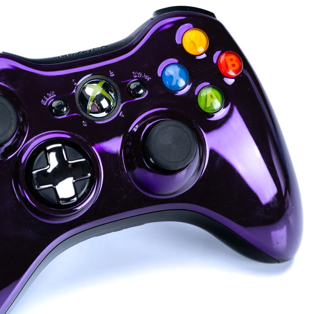 Xbox 360 Trådløs Kontroller Purple Chrome - Retrospillkongen