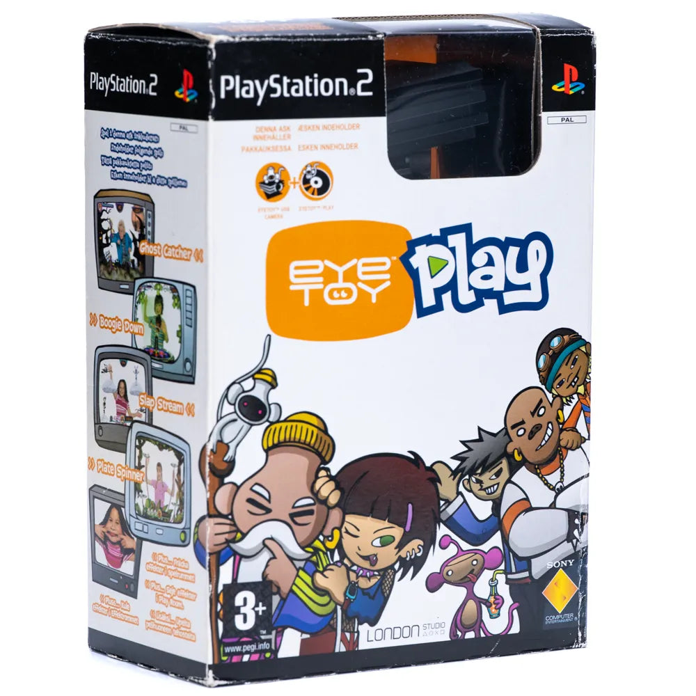 EyeToy Play Komplett Pakke i Original Eske med Kamera og Spill - PS2 (Svart) - Retrospillkongen