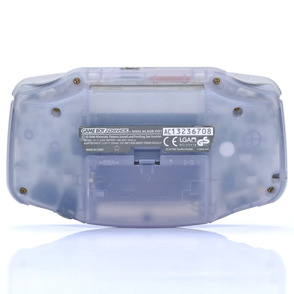 Nintendo Gameboy Advance Clear Glacier konsoll - Retrospillkongen