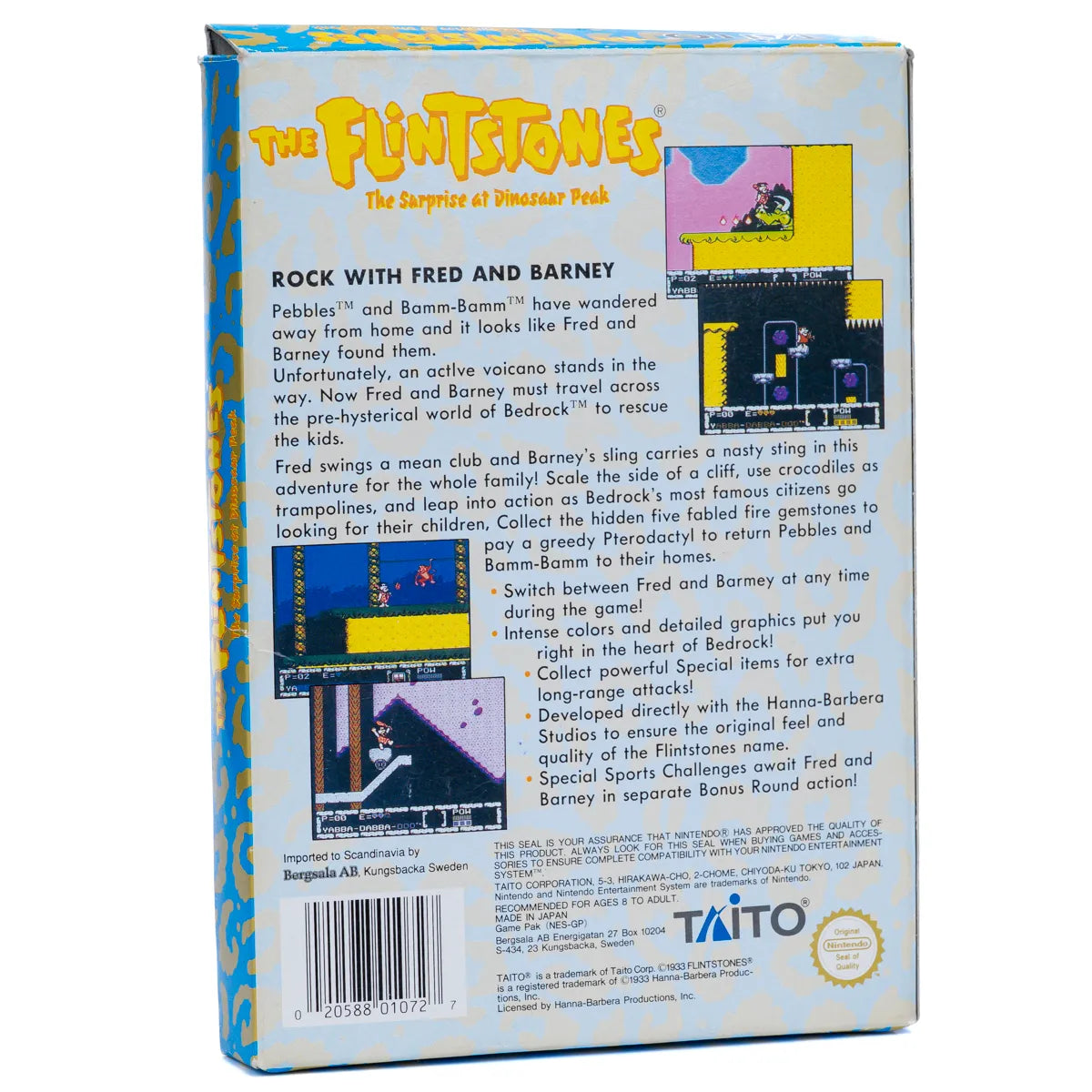 The Flintstones The Suprise at Dinosaur Peak - NES spill (Komplett i eske, SCN) - Retrospillkongen