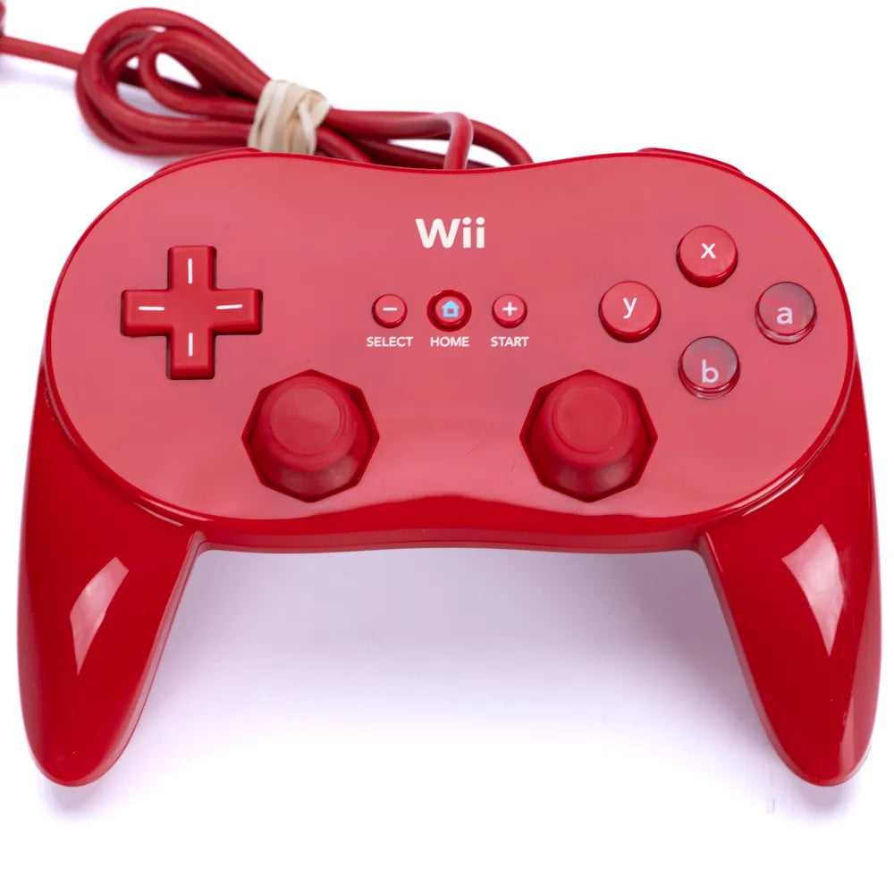 Original Rød Nintendo Wii Classic Pro kontroller - Retrospillkongen