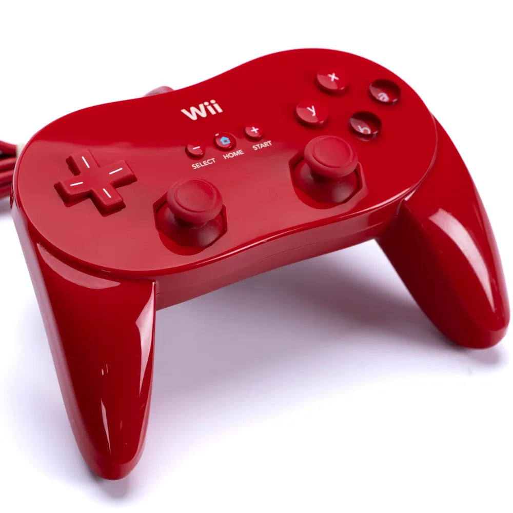 Original Rød Nintendo Wii Classic Pro kontroller - Retrospillkongen
