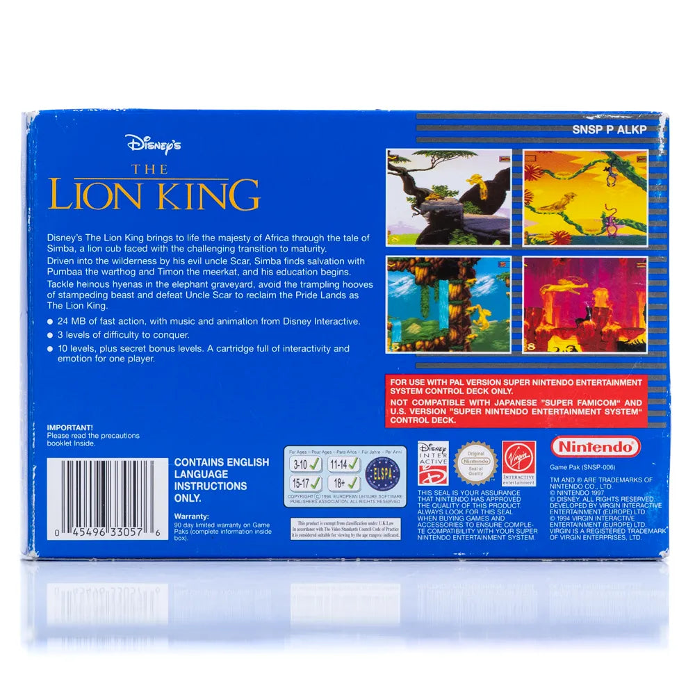 The Lion King - SNES spill (I eske) - Retrospillkongen