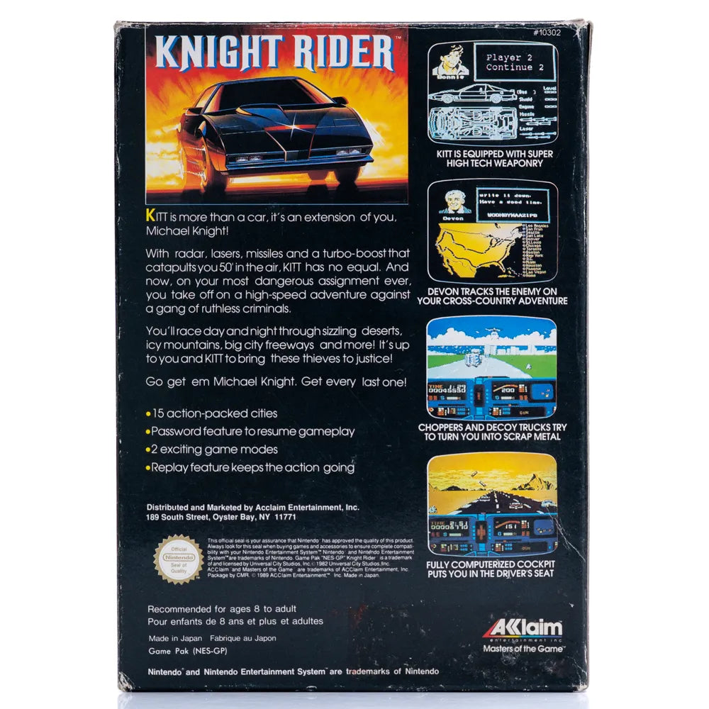 Knight Rider - NES spill (I Eske) - Retrospillkongen