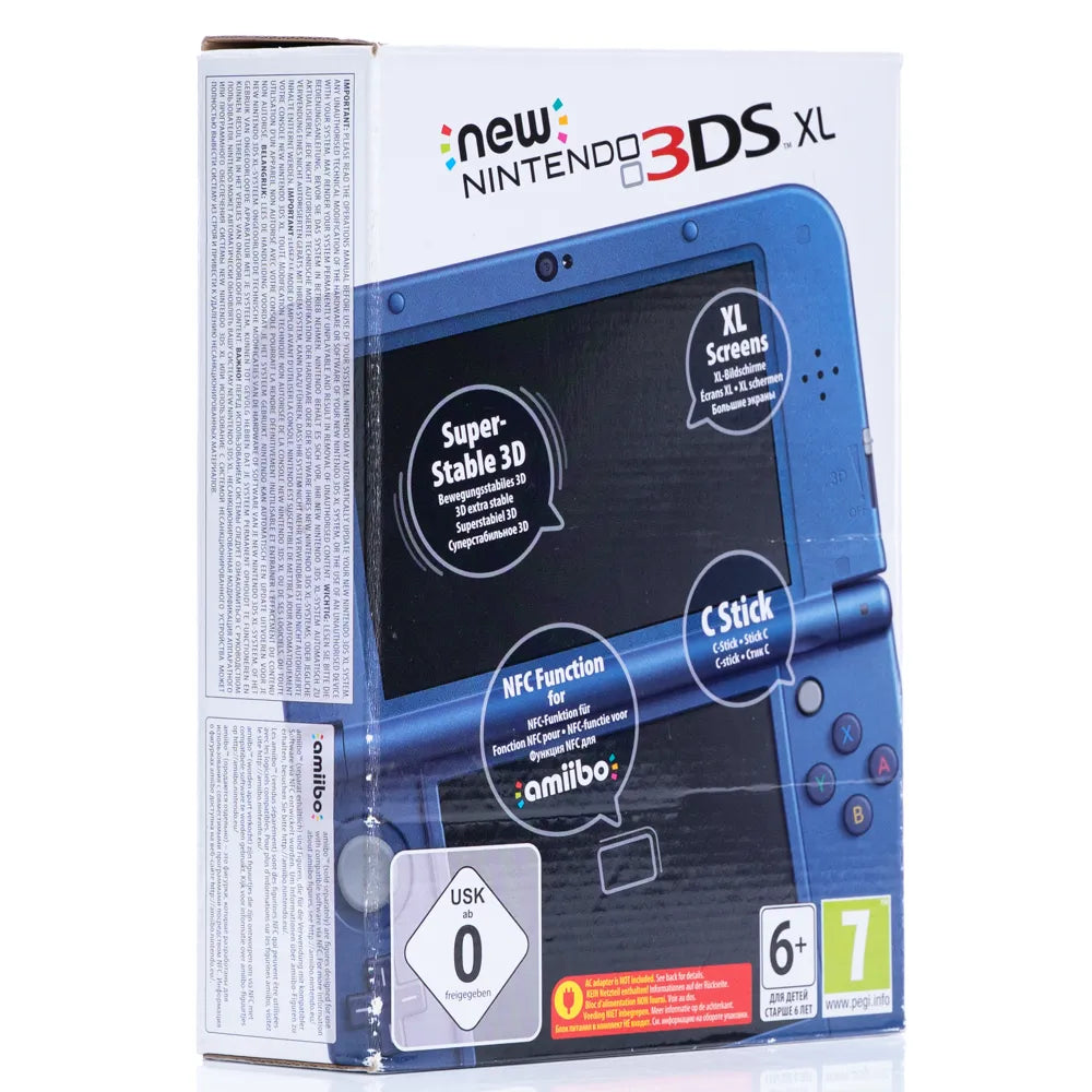 New Nintendo 3DS XL Metallic Blue Konsoll i Eske