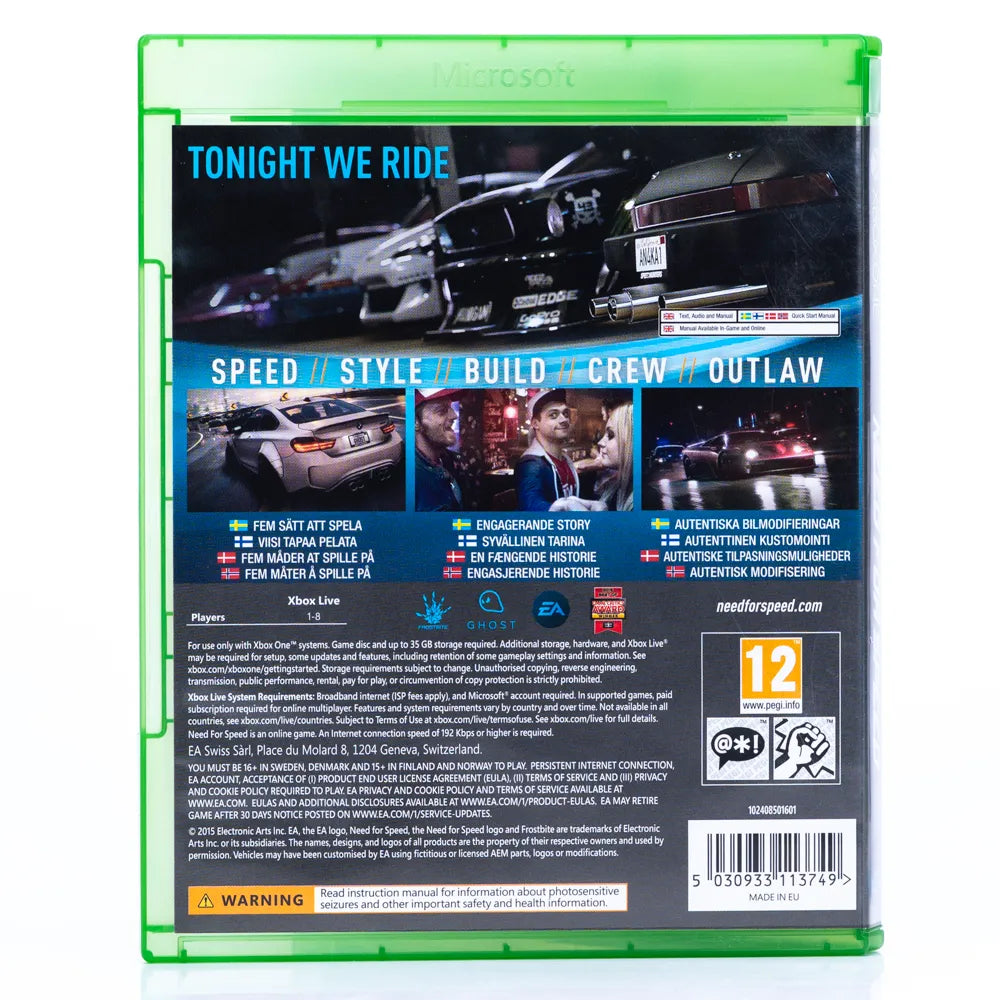 Need for Speed - Xbox One spill - Retrospillkongen