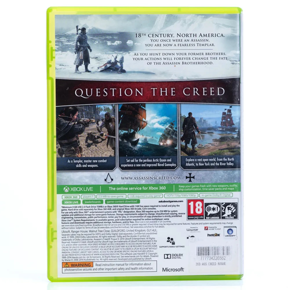 Assassin's Creed: Rogue - Xbox 360 spill - Retrospillkongen