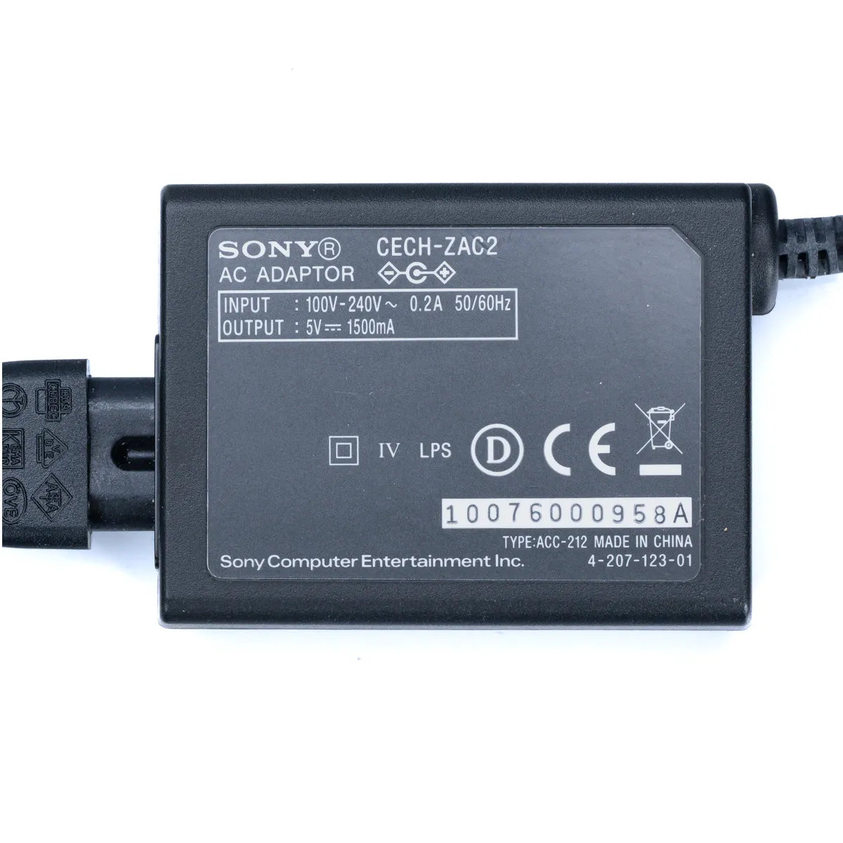 Sony 5V 1500mA original lader til PSP - Retrospillkongen