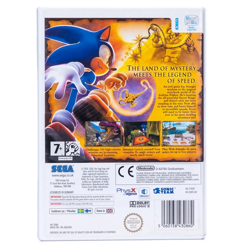 Sonic and the Secret Rings - Wii spill - Retrospillkongen