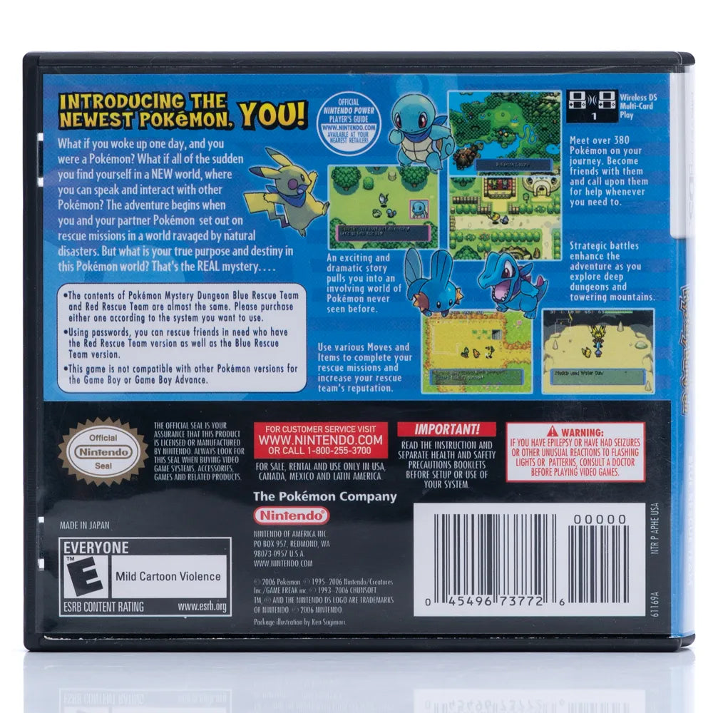 Pokémon Mystery Dungeon: Blue Rescue Team - Nintendo DS spill (NTSC, regionfri)