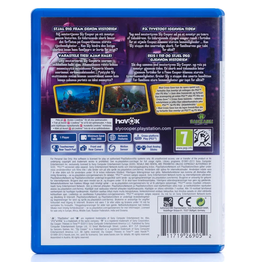 Sly Cooper: Thieves in Time - PS Vita spill - Retrospillkongen