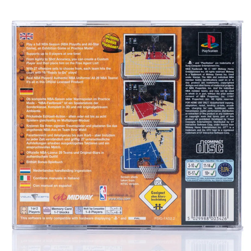 NBA Fastbreak '98 - PS1 spill - Retrospillkongen