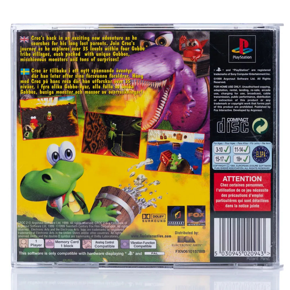 Croc 2 - PS1 spill - Retrospillkongen
