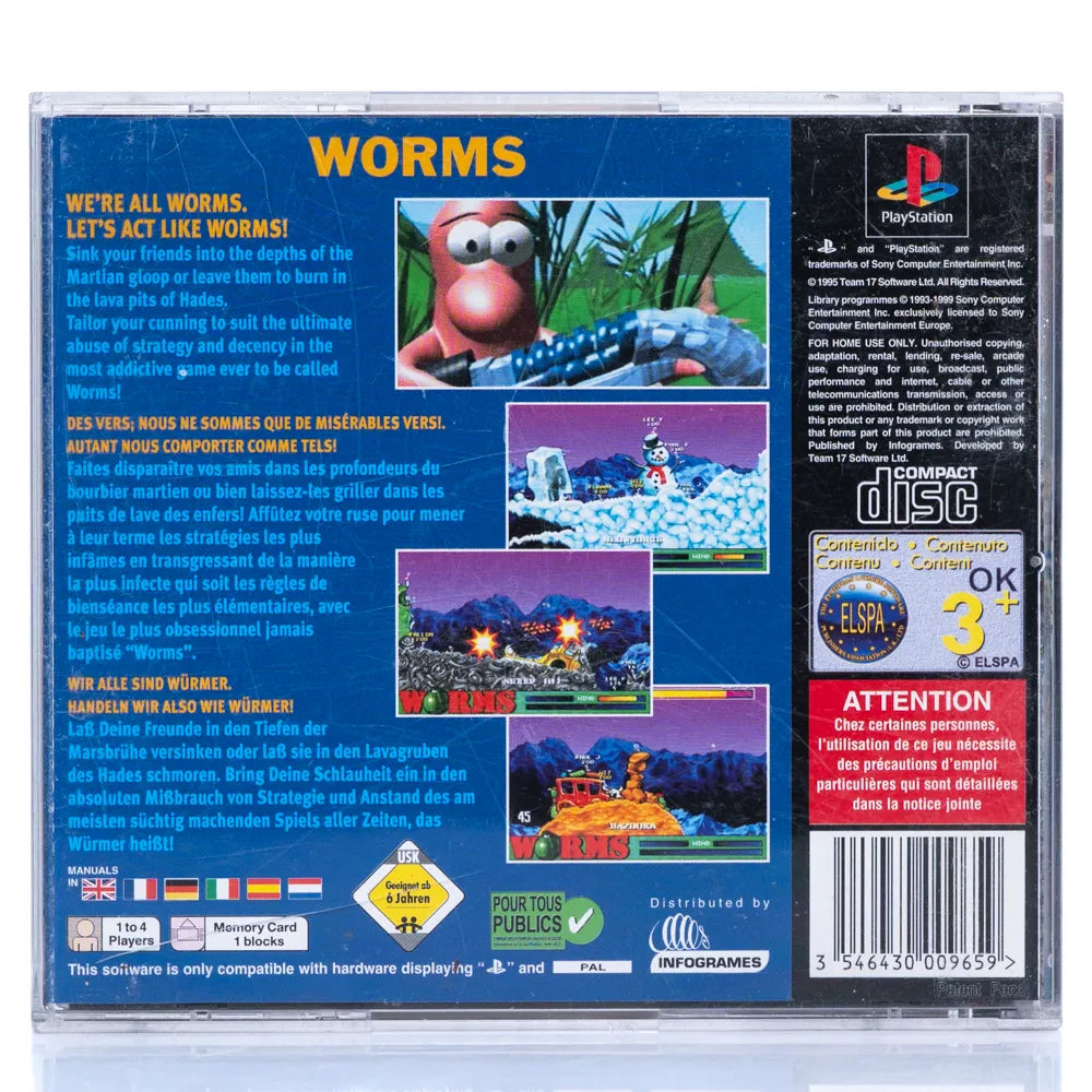 Worms - PS1 spill - Retrospillkongen