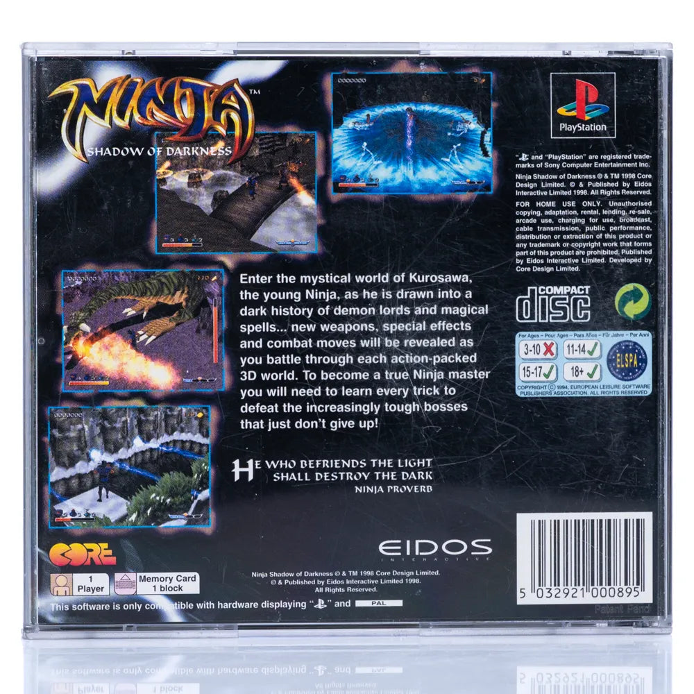 Ninja: Shadow of Darkness - PS1 spill - Retrospillkongen