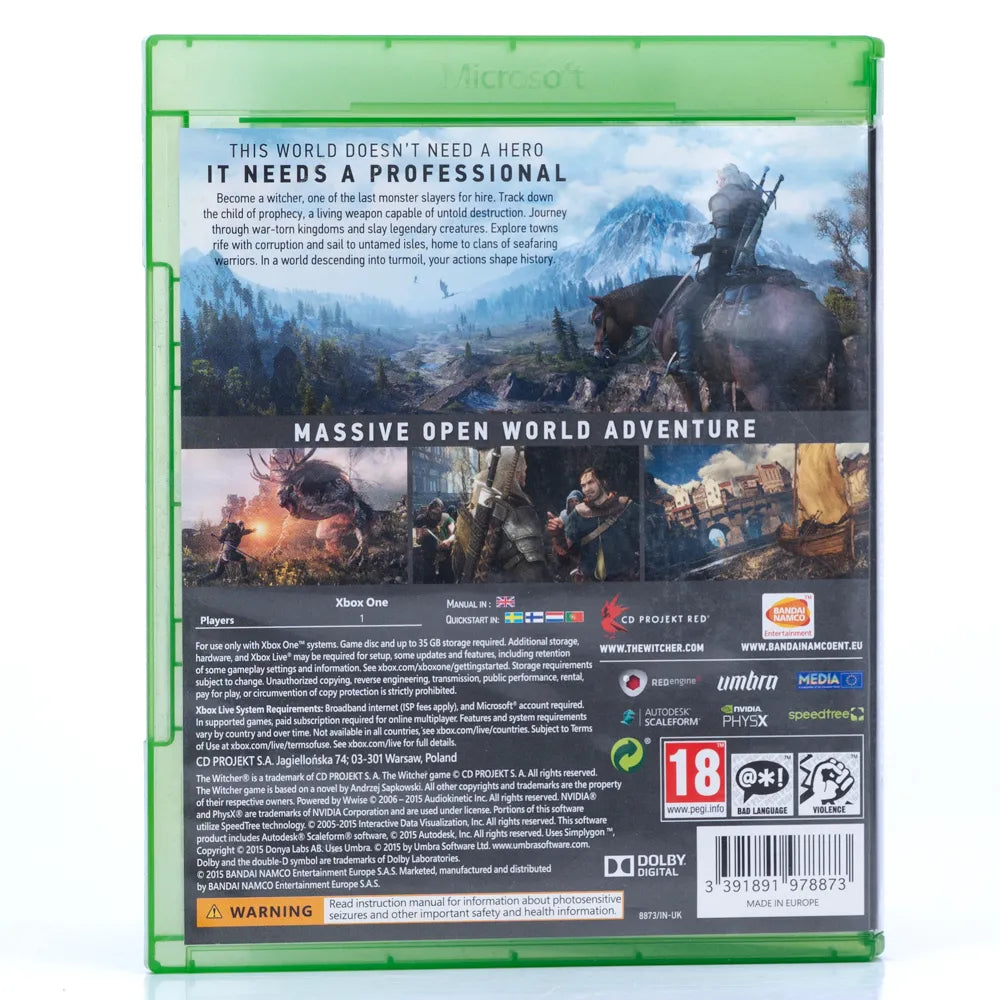 The Witcher 3: Wild Hunt - Xbox One spill - Retrospillkongen