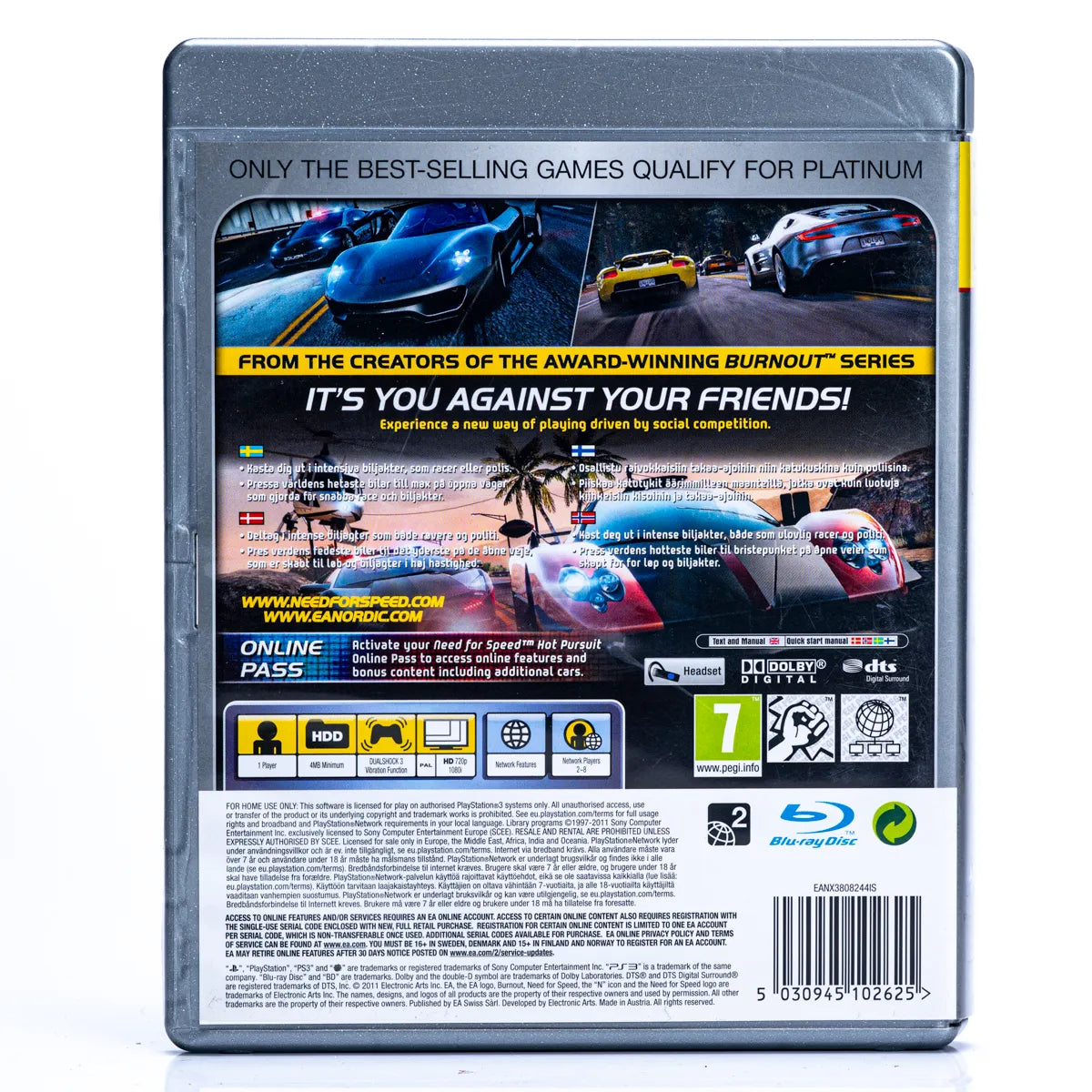 Need for Speed: Hot Pursuit - PS3 spill - Retrospillkongen