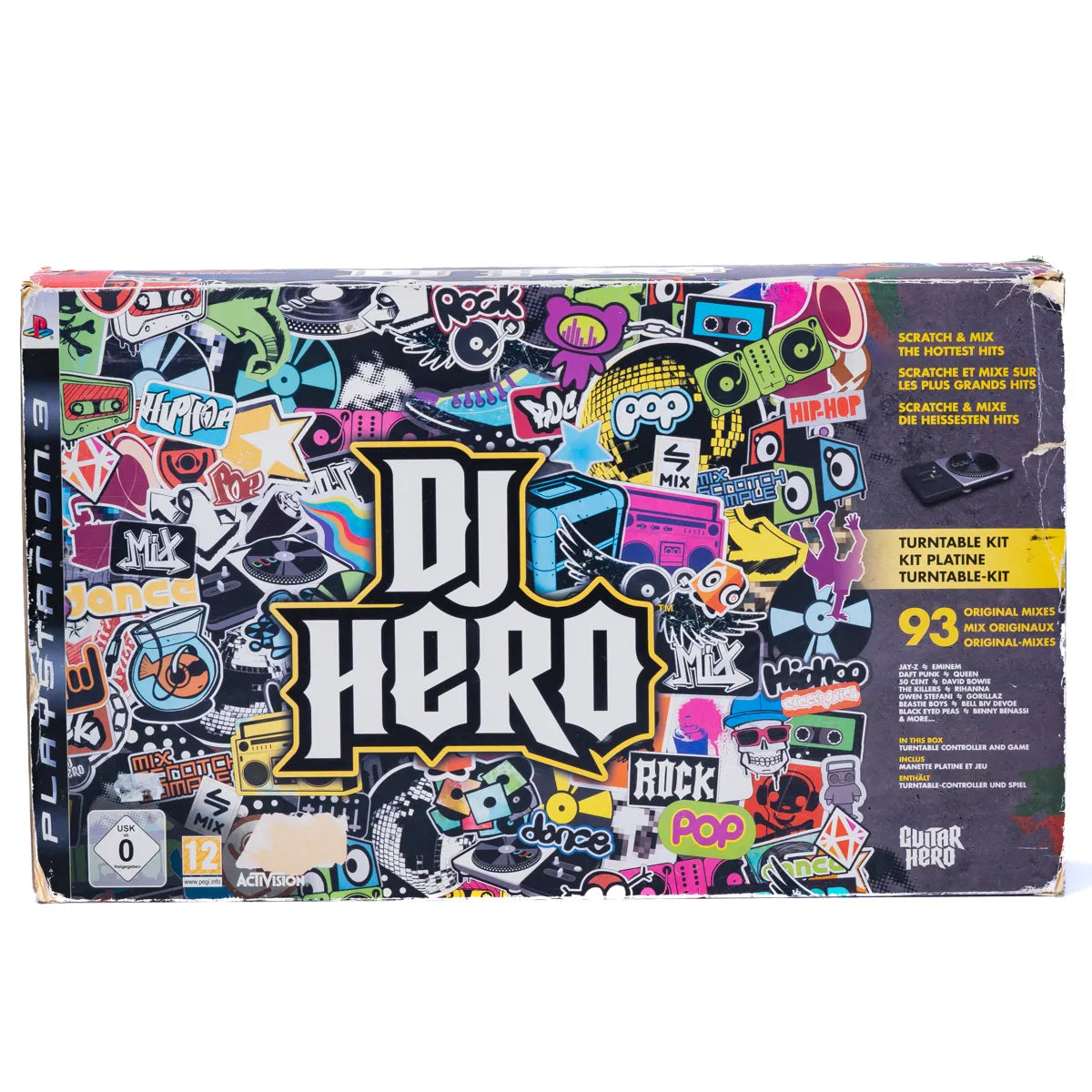 Original DJ Hero Turntable Kit Med Spill - PS3 (I Eske) - Retrospillkongen