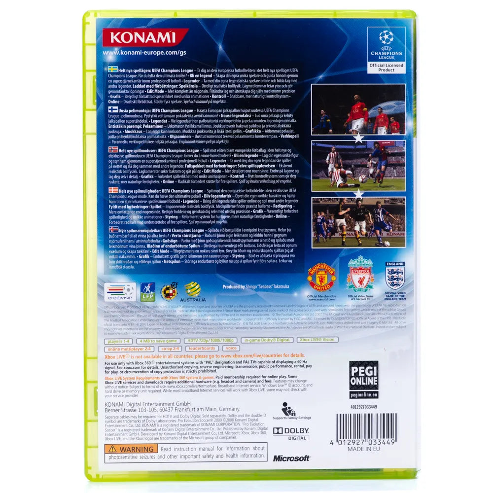 Pro Evolution Soccer 2009 - Xbox 360 spill - Retrospillkongen