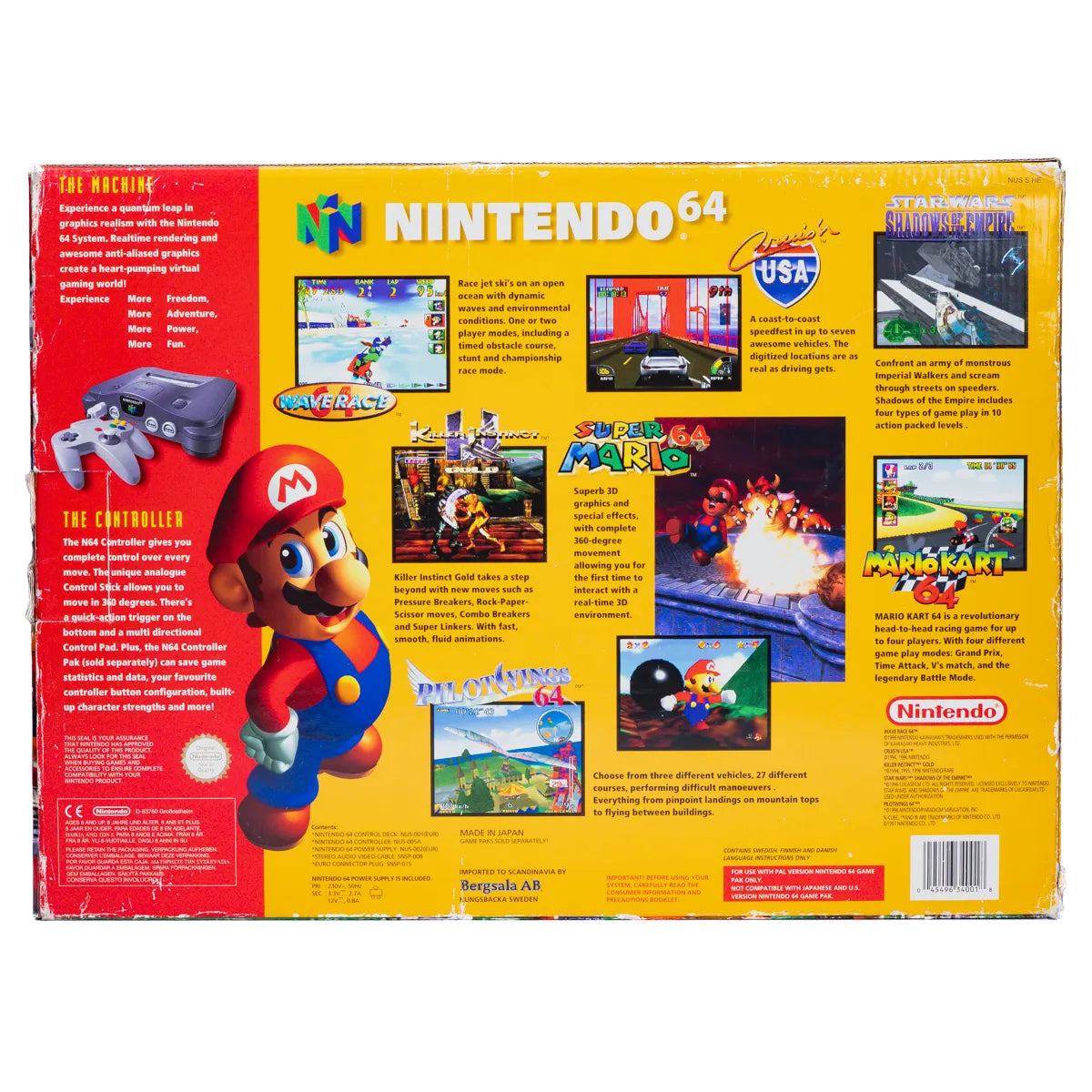 Nintendo 64 konsoll Pakke m/eske - N64 - Retrospillkongen
