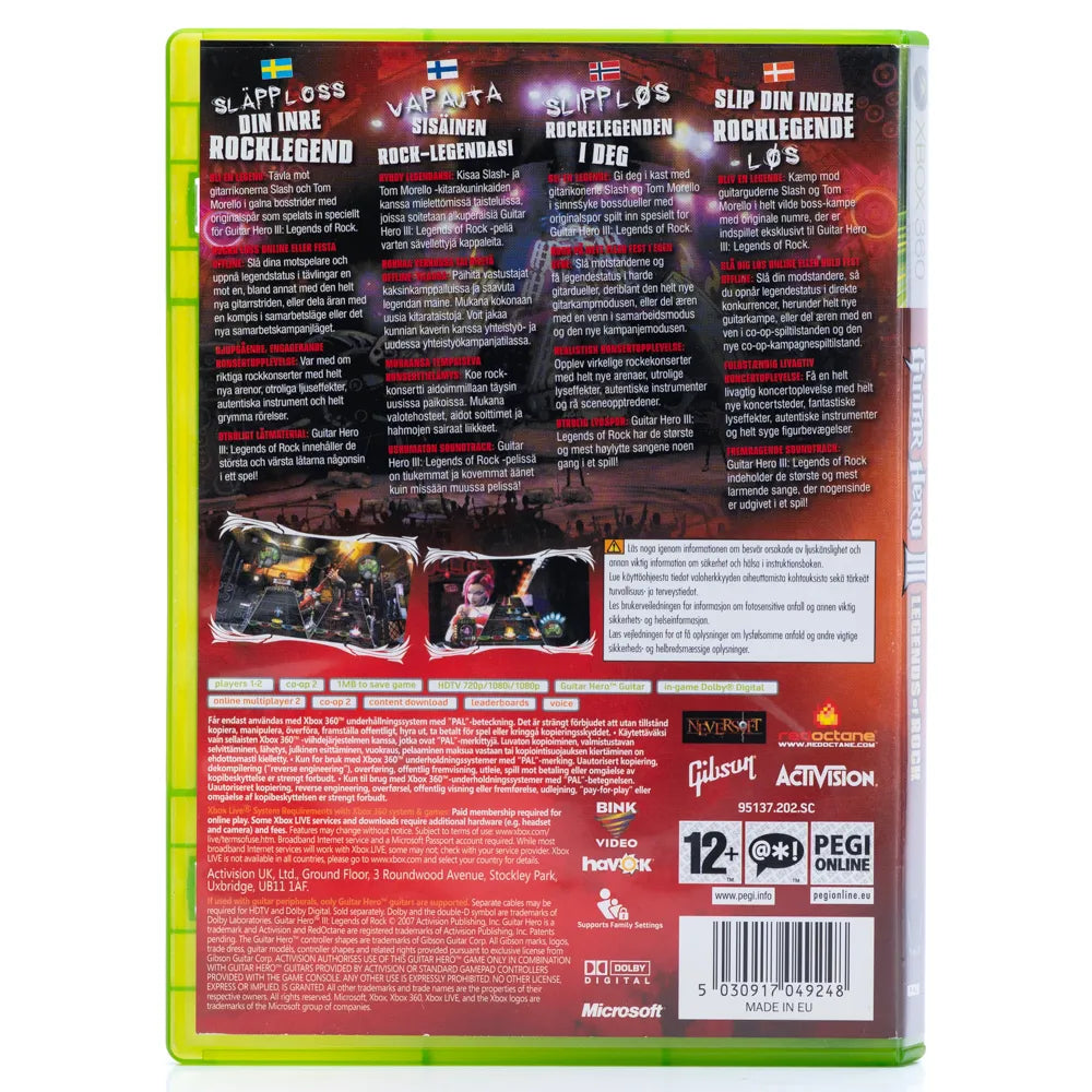 Guitar Hero III: Legends of Rock - Xbox 360 spill