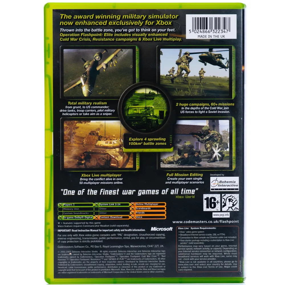 Operation Flashpoint: Elite - Xbox Spill - Retrospillkongen