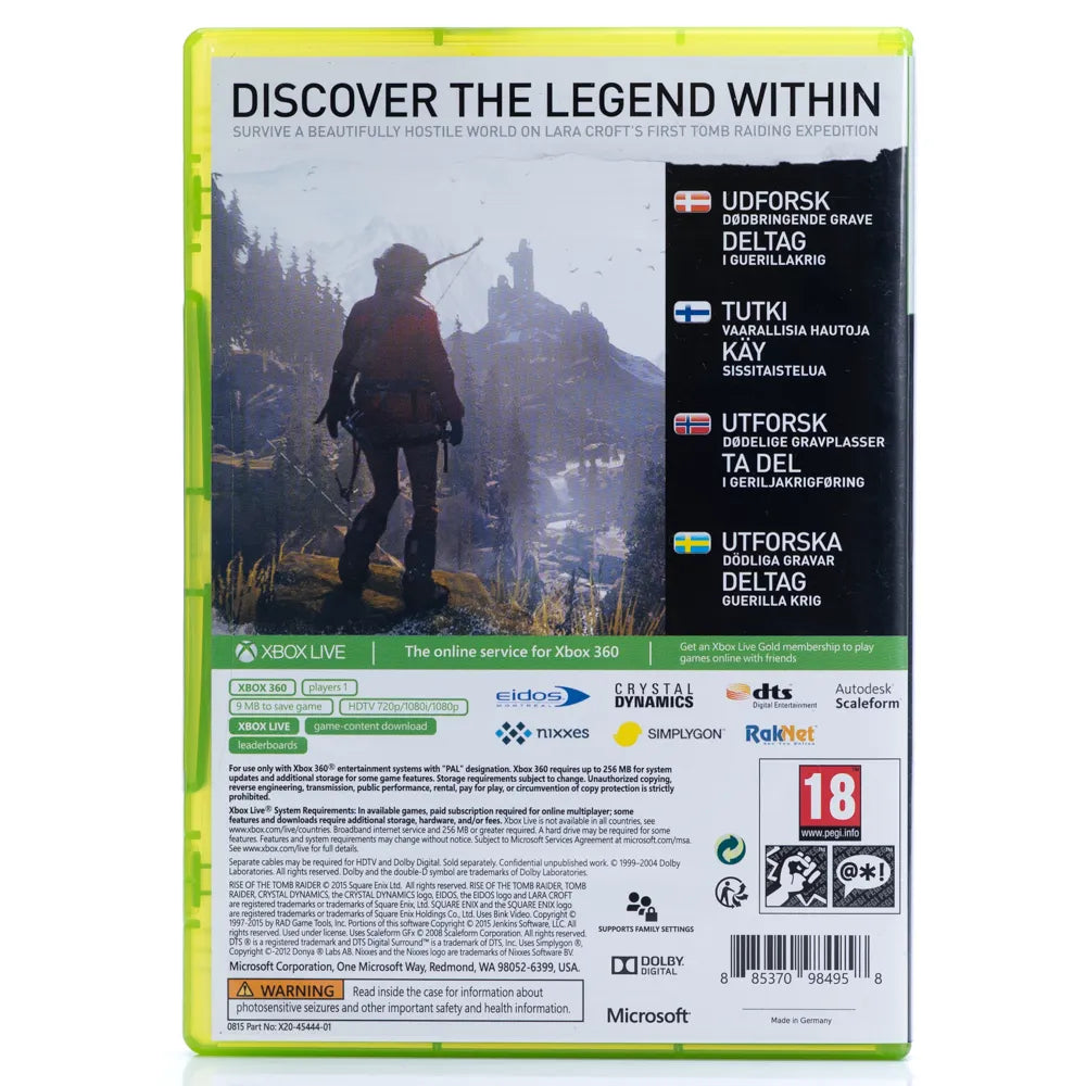 Rise of the Tomb Raider - Xbox 360 spill (Forseglet)
