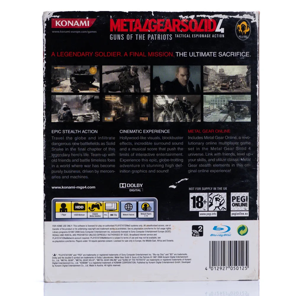 Metal Gear Solid 4 Guns of the Patriots - PS3 spill - Retrospillkongen