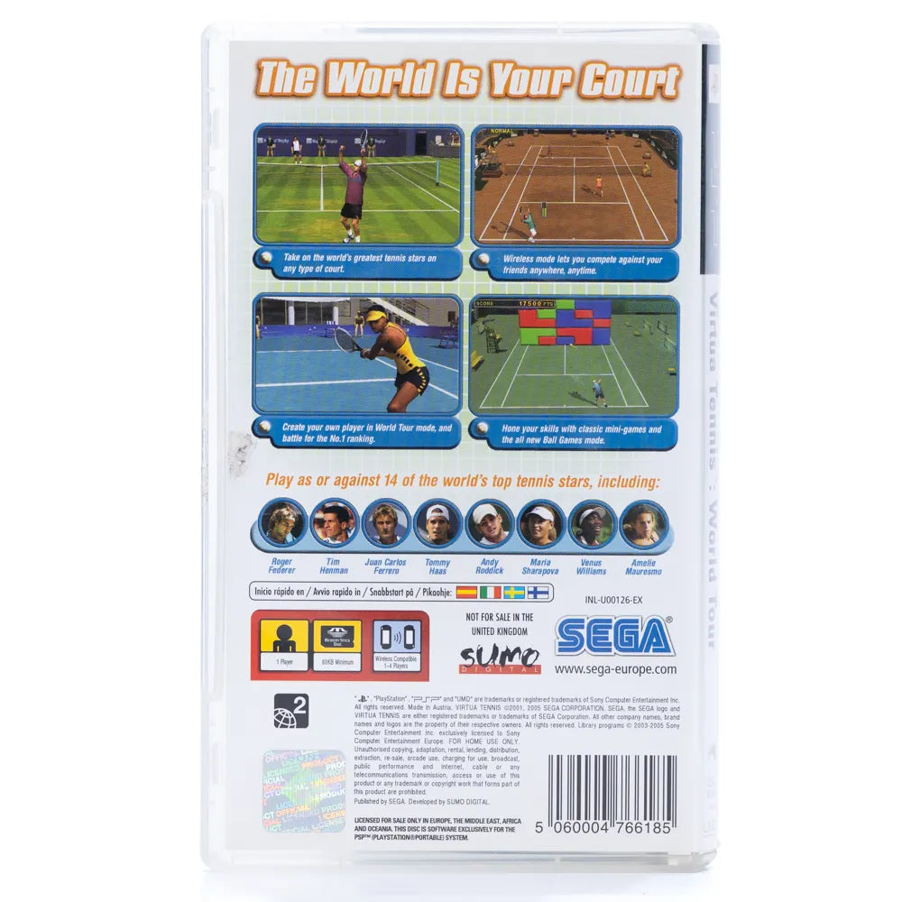 Virtua Tennis: World Tour - PSP spill - Retrospillkongen