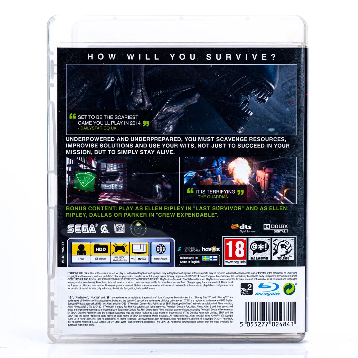 Alien: Isolation Ripley Edition - PS3 spill - Retrospillkongen