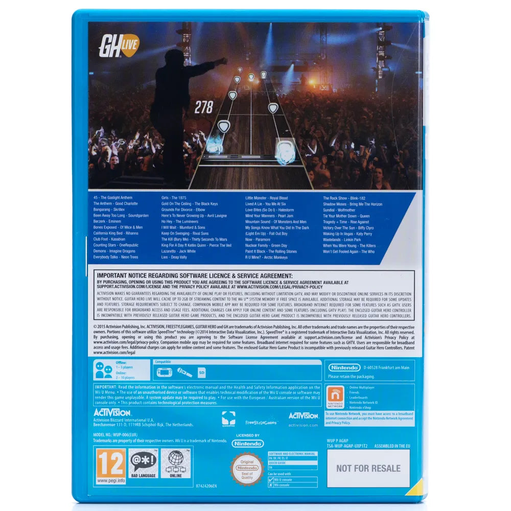 Guitar Hero Live - Wii U spill - Retrospillkongen