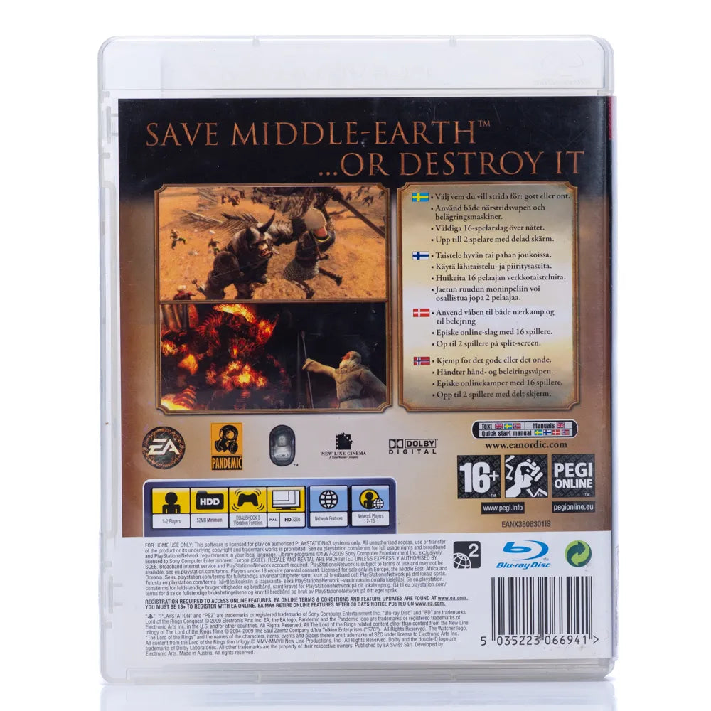 the Lord of the Rings Conquest - PS3 spill - Retrospillkongen