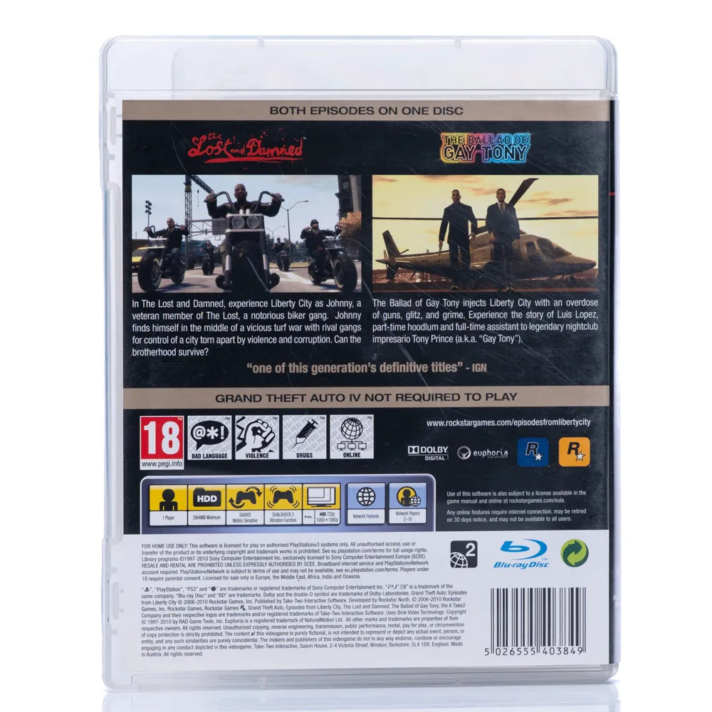 Grand Theft Auto: Episodes from Liberty City - PS3 spill - Retrospillkongen