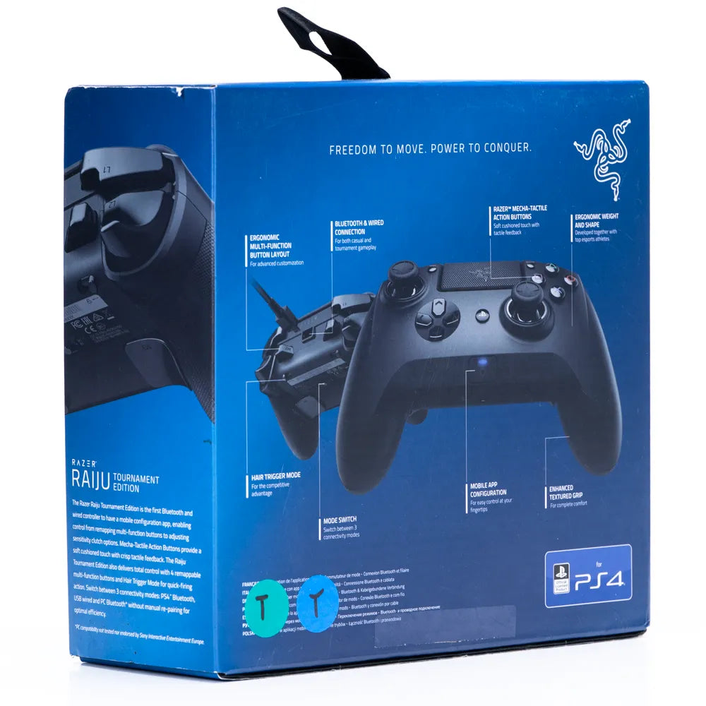 Razer Raiju Tournament Edition Kontroller til PS4 i Eske - Retrospillkongen