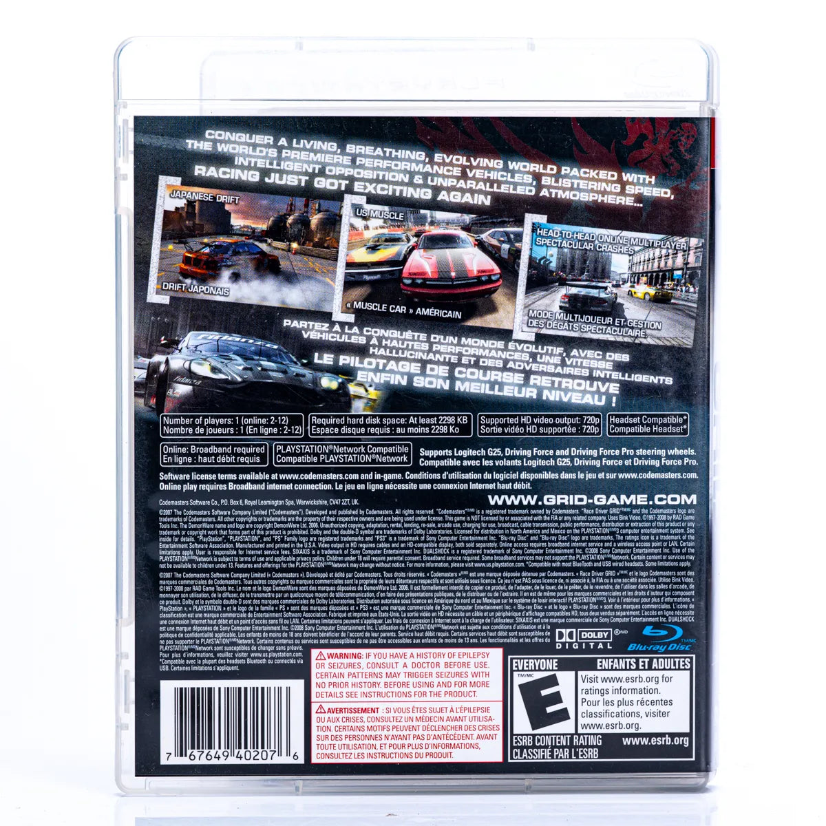 Grid - PS3 spill (NTSC, regionfri) - Retrospillkongen