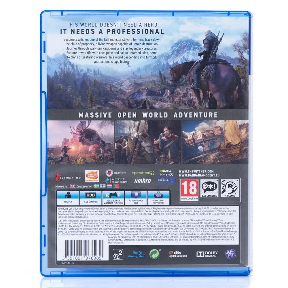 The Witcher 3: Wild Hunt - PS4 spill - Retrospillkongen