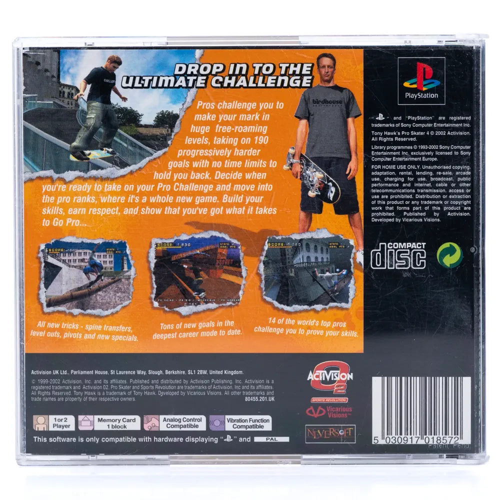 Tony Hawk's Pro Skater 4 - PS1 spill - Retrospillkongen