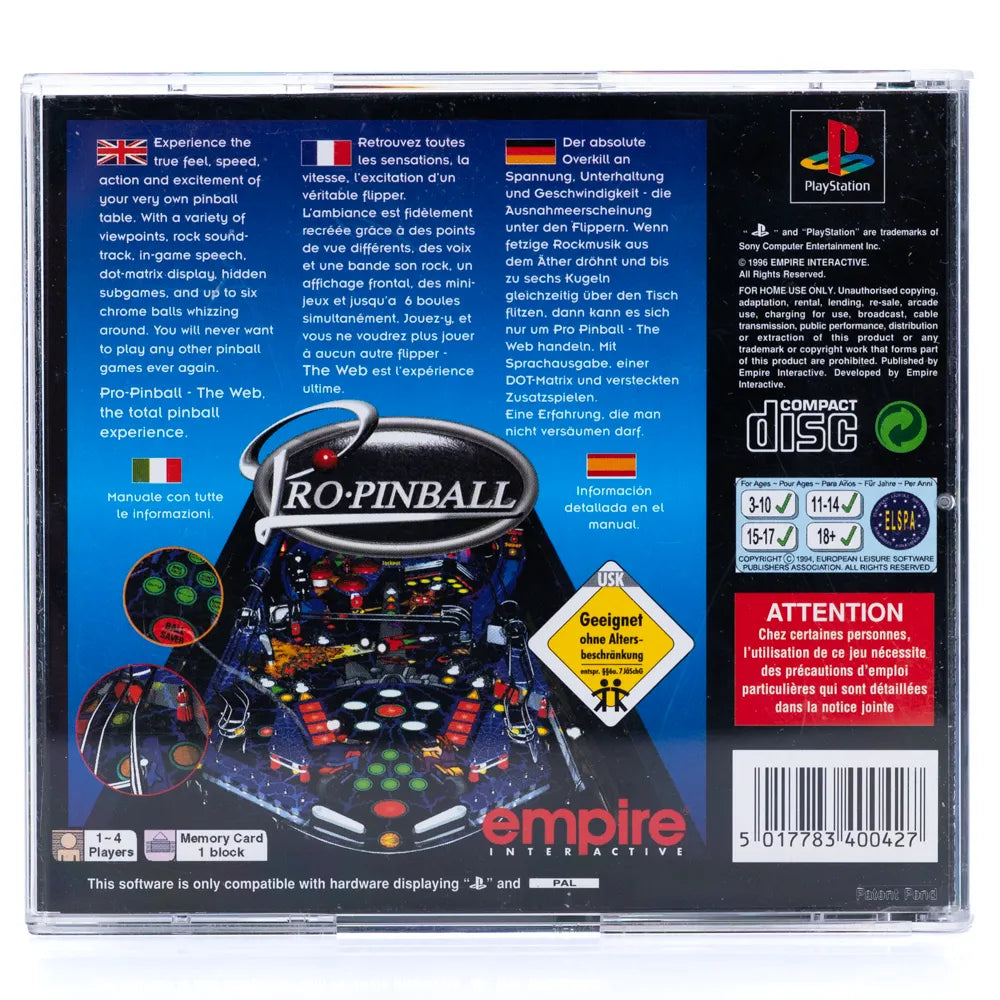 Pro Pinball: The Web - PS1 spill - Retrospillkongen