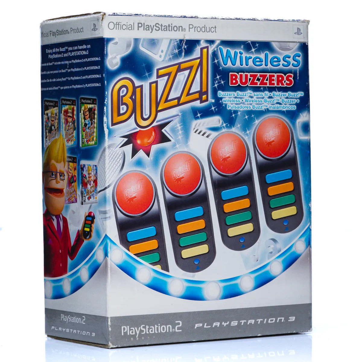 Sony Wireless Buzz! Buzzers Trådløse kontrollere - PS2, PS3 & PS4 (I Eske) - Retrospillkongen
