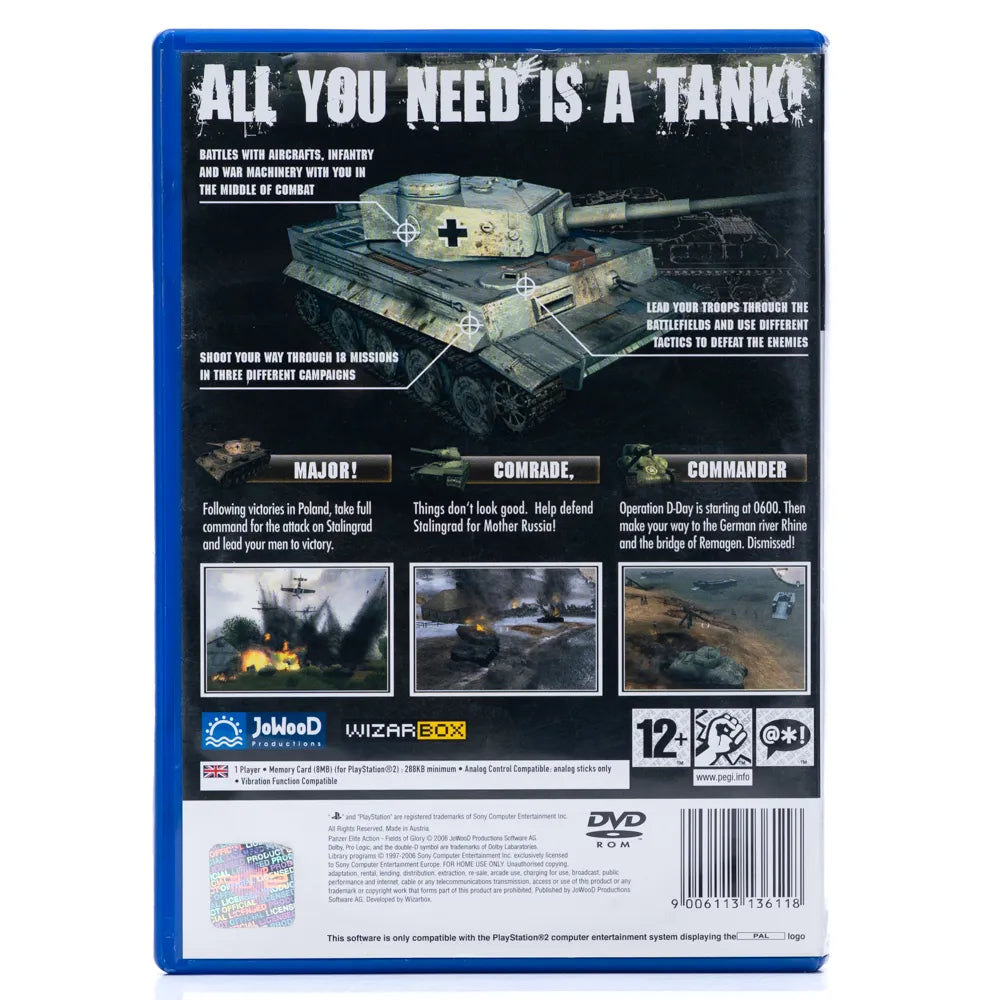 Panzer Elite Action: Fields of Glory - PS2 spill - Retrospillkongen