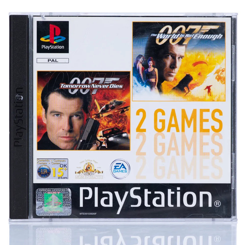 James Bond 007: Tomorrow Never Dies + The World Is Not Enough - PS1 spill - Retrospillkongen