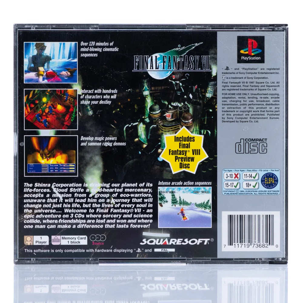 Final Fantasy VII - PS1 spill - Retrospillkongen