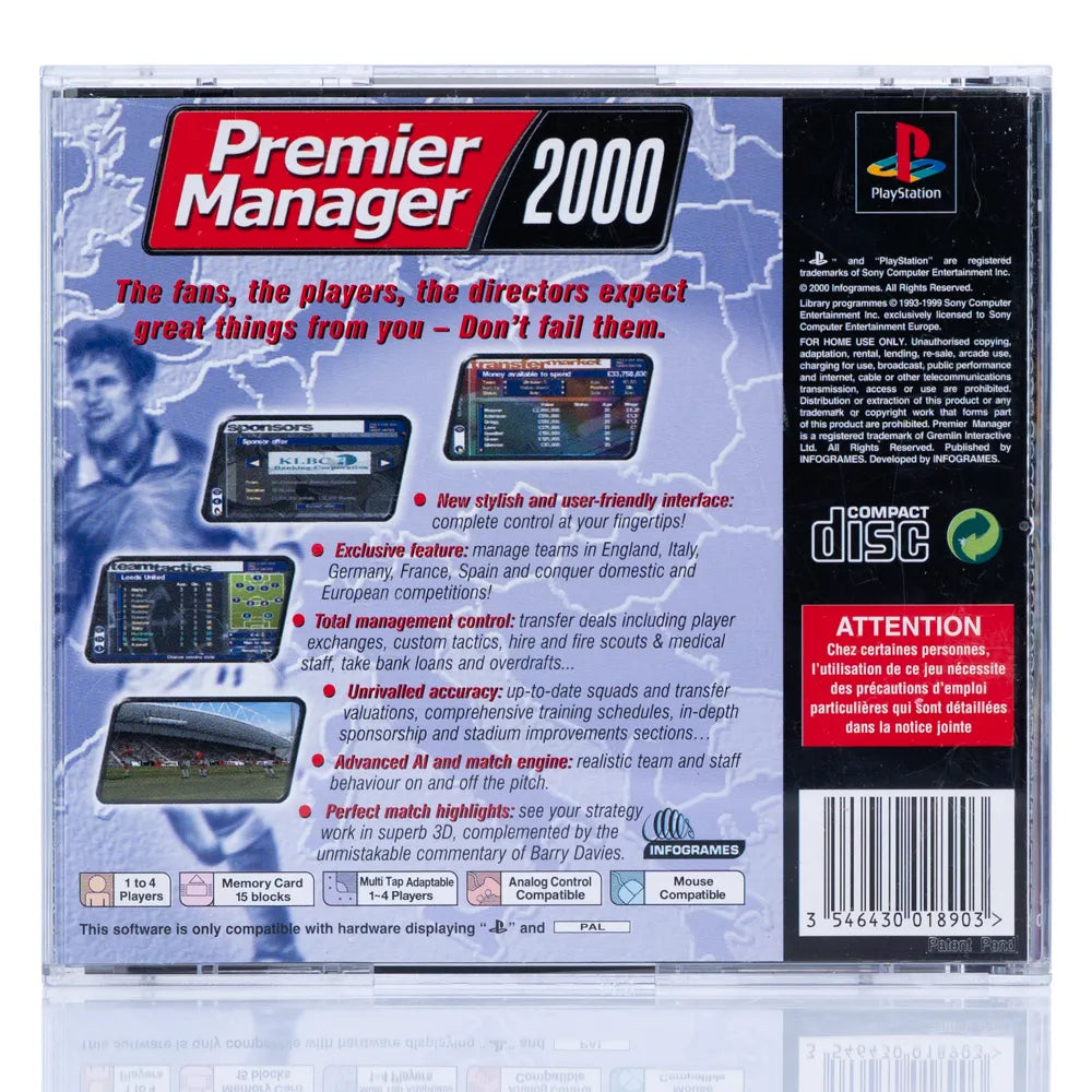 Premier Manager 2000 - PS1 spill - Retrospillkongen